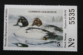 Sale: (nv15) 1993 Nevada State Duck Stamp photo