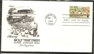 Us Sc 2018 Wolf Trap Farm Park Fdc.  Artmaster Cachet. photo