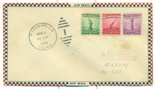 1940 Cam Flight Cover R51w7 Knoxville,  Tn.  To Hickory,  Nc Scarce photo