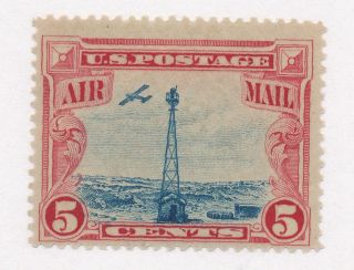 U.  S.  Airmail Stamp 1 Stamp C11 Airmail Beacon And Rocky Mountains 1927 photo