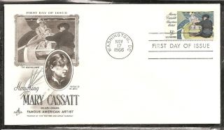 Us Sc 1322 Mary Cassatt Fdc.  Artcraft Cachet. photo