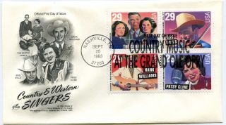 2771 - 74 Country & Western Singers Artcraft Block Of 4,  Fdc photo