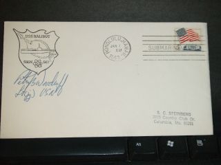 Uss Halibut Ssgn - 587 Naval Cover 1965 Cachet Honolulu,  Hawaii Signed By Co photo