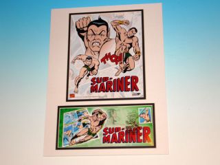 Sub - Mariner Usps First Day Of Issue Stamp Matted W/ Art Marvel Comics Namor 1st photo