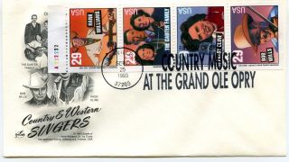 2778a Country & Western Singers Artcraft Pane Of 4 With Tab,  Fdc photo