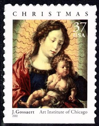 Scott 3675 37 - Cent Gossaert Christmas Madonna & Child Self - Adhesive Single photo