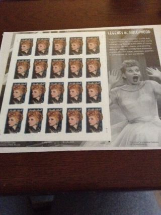 Usa Lucille Ball 34 Cent Full Sheet photo