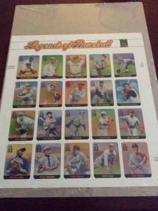 Usa Legend Of Baseball 33 Cent Full Sheet photo