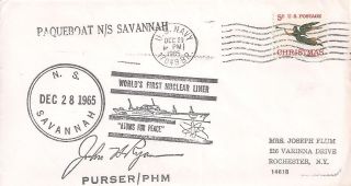 Ns Savannah Nuclear Liner Postmarked U S Navy Branch Rota Spain 1965 photo