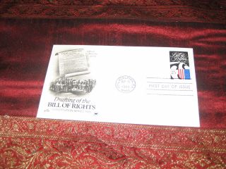 Bill Of Rights First Day Of Issue 0.  25 Stamp On Envelope photo