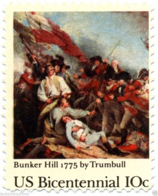 1564 Single Bunker Hill 1775 By Trumbull Yr 1975,  10 Ct Buy 3+ Ships photo