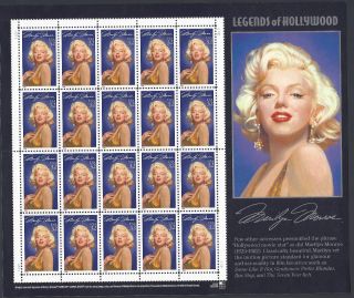 2967 Marilyn Monroe Us Sheet Of 20 32c Legends Of Hollywood photo