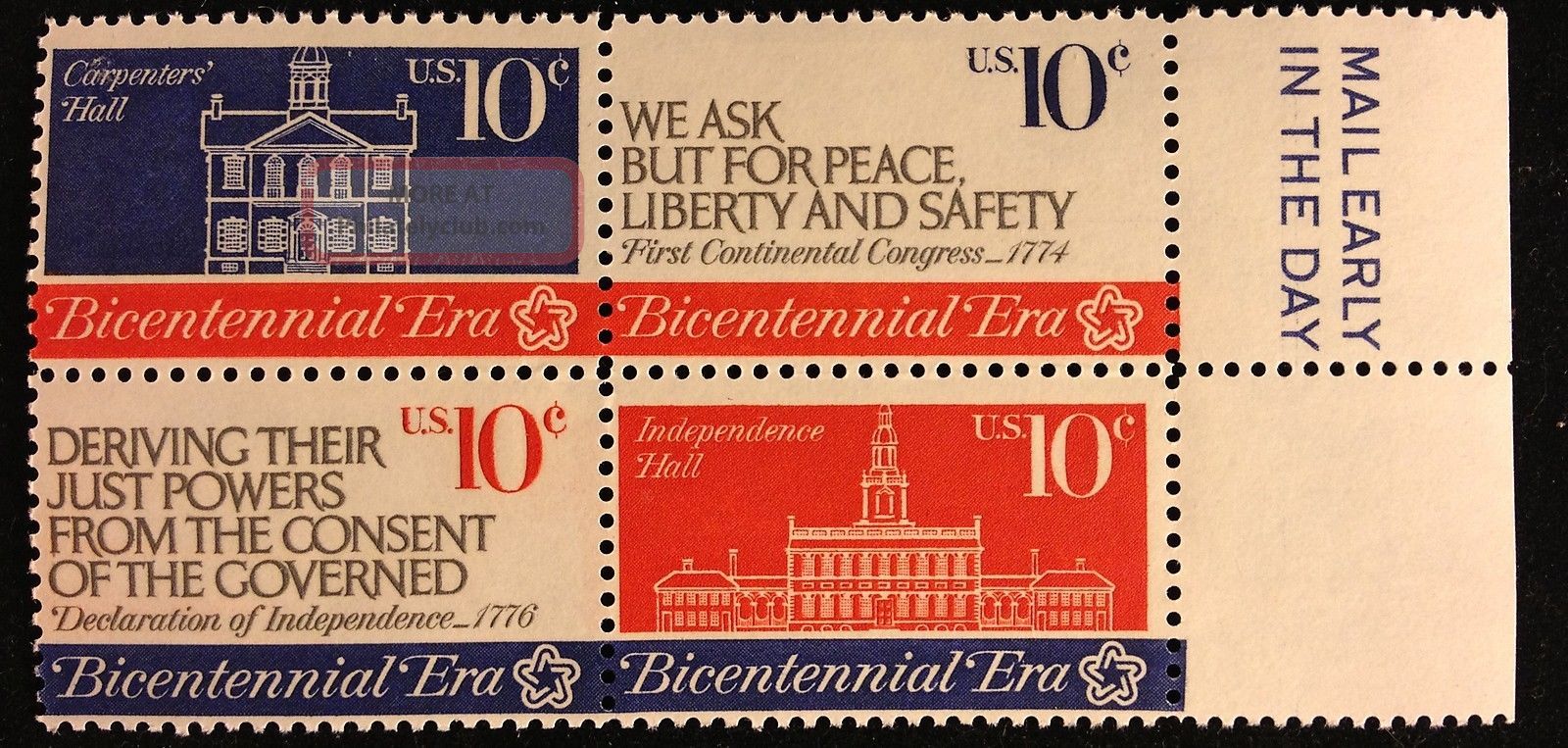 Scott Us 1543 - 1546 Continental Cong 10c Block Of 4 Mail Early - Cv=$1.  70 United States photo
