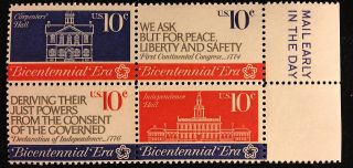 Scott Us 1543 - 1546 Continental Cong 10c Block Of 4 Mail Early - Cv=$1.  70 photo