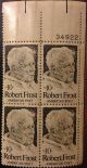 Scott 1526 Us 10c Robert Frost Plate Block Ul,  Ur (p 34922,  34923) - Mvfnh Og United States photo 1