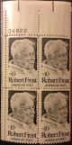 Scott 1526 Us 10c Robert Frost Plate Block Ul,  Ur (p 34922,  34923) - Mvfnh Og United States photo 2