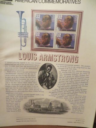 Usps American Commemorative Stamp Series - Louis Armstrong 1995 No.  467 In Series photo