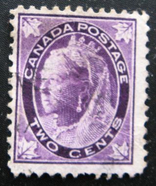 Canada: Scott 68,  Two Cents - 1898 Queen Victoria - Maple Leafs photo