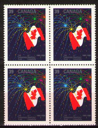 Canada 1990 Sc1278 Mi1186 3.  60 Mieu 1bl Natl.  Flag,  25th Anniversary photo