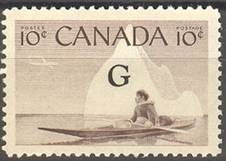Canada O39a,  1962 10c Eskimo & Kayak - Official 
