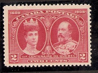 Quebec Terc.  King Edward+queen Alexandra 2 Cents 98 Nh photo