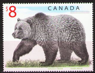 Canada 1997 Mi1647 15.  00 Mieu 1v Fauna - Grizzly Bear photo