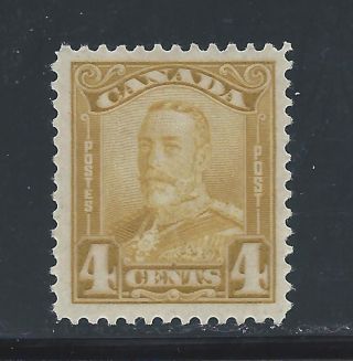 King George V Scroll Issue 4 Cents Bistre 152 Mh photo