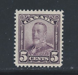 King George V Scroll 5 Cents Deep Violet 153 Mh photo