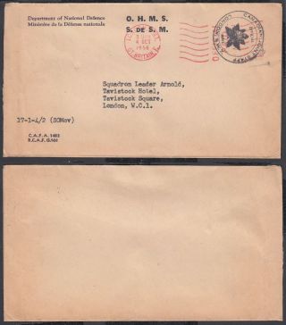 1956 Canadian Joint Staff London Official Mail Ohms photo