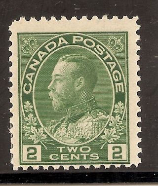 King George V Admiral 2 Cents Yellow Green 107 Mh photo