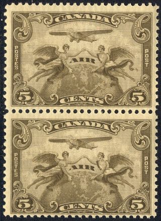 1928 Canada C1, ,  Fvf,  Vertical Pair,  Scott Cv $55.  00 photo