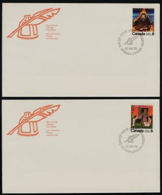 Canada 695 - 6 Fdc ' S - Canadian Authors,  Art photo