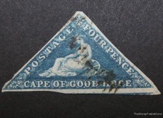 Cape Of Good Hope Cgh Triangular Triangle Stamp Sg19 Deep Blue C11 photo