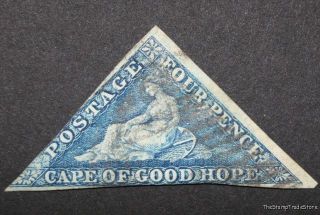 Cape Of Good Hope Cgh Triangular Triangle Stamp Sg19a Blue C41 photo