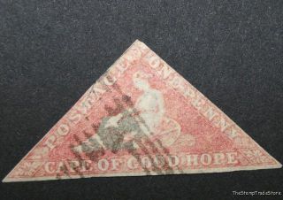 Cape Of Good Hope Cgh Triangle Triangular Stamp Sg5a Rose C30 photo