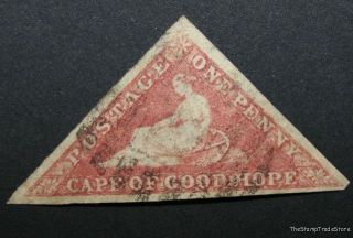 Cape Of Good Hope Triangle Triangular Stamp Sg5 Brick Red C40 photo