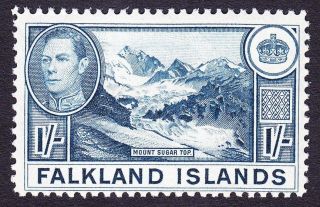 Falklands Kgvi 1938 Sg158a 1/ - Greenish - Blue; Mint; Cats £60 photo