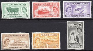 Falkland Islands 1955 1/2d To 1 Shilling Sg 187 - 192,  Unmounted photo