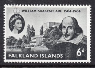 Falkland Islands 1964 Shakespeare Sg 214 Unmounted photo