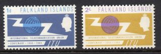 Falkland Islands 1965 I.  T.  U.  Centenary Sg 219 - 220 Unmounted photo