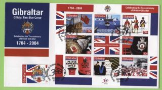 Gibraltar 2004 Tercentenary Miniature Sheet First Day Cover photo