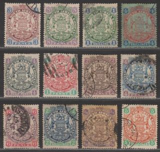 Rhodesia Bsac 1896 Qv Large Arms Selection To 5sh photo