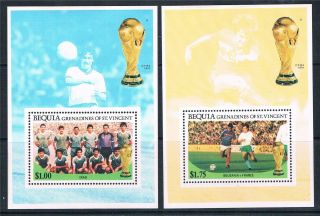 Bequia 1986 World Cup Football 2xms photo
