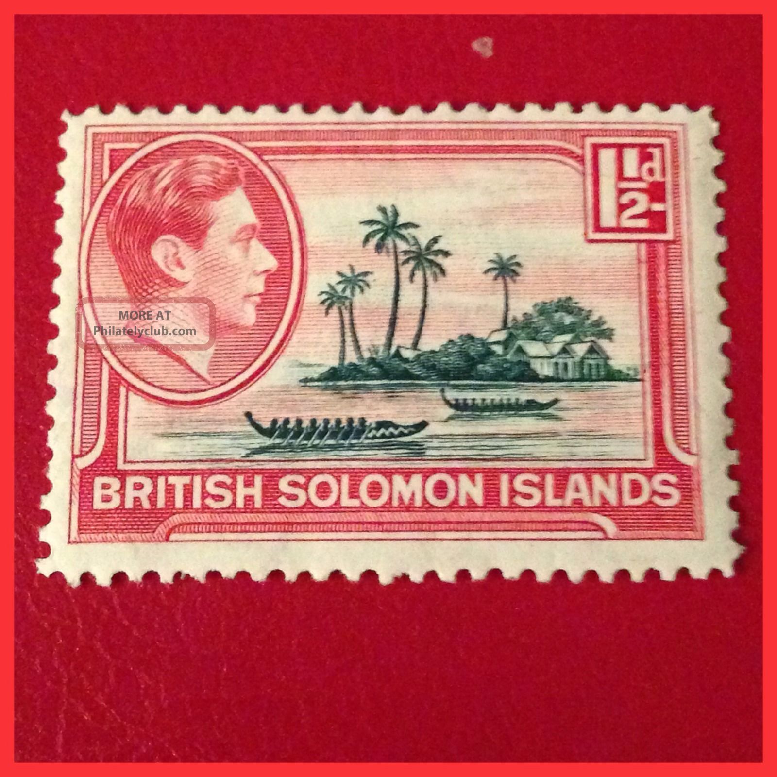 British Solomon Islands 1939/51 1.  5d Kgvi Pristine Hinged As Per Scans British Colonies & Territories photo