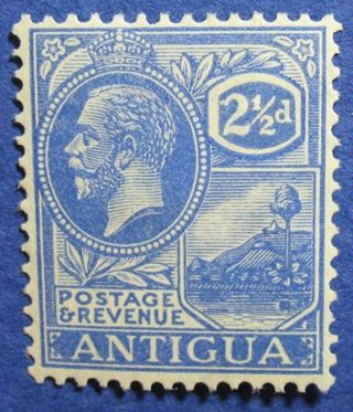 1922 Antigua 2 1/2d Scott 49a S.  G 71  Cs04570 photo
