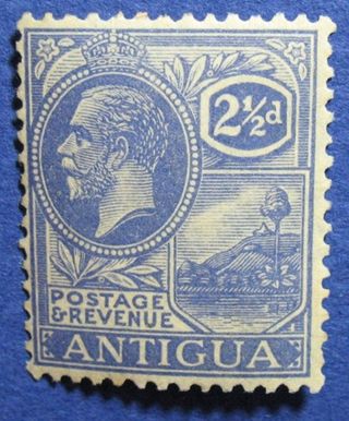1922 Antigua 2 1/2d Scott 49a S.  G 71  Cs04575 photo
