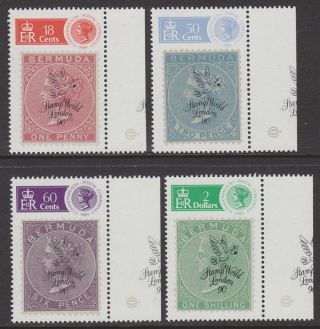 Bermuda - 1990 ' Stamp World 90 ' (4v) Um / photo