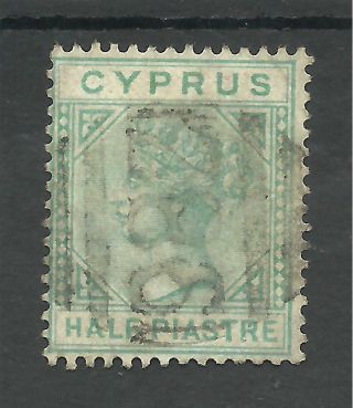 Cyprus Sg11 1881 Half Piastre Emerald - Green Fine Cat £45 photo