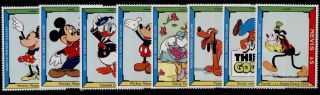 Nevis 740 - 7 Disney,  Cartoons,  Goofy,  Mickey photo
