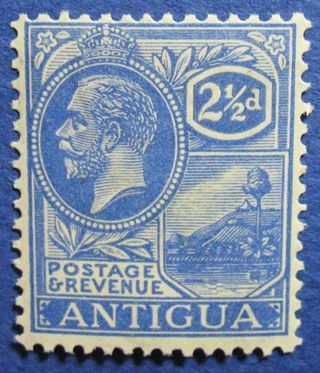 1922 Antigua 2 1/2d Scott 49a S.  G 71  Cs04577 photo